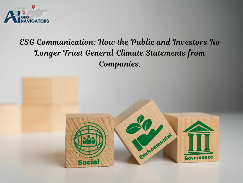 ESG Communication: How the Public and Investors No Longer Trust General Climate Statements from Companies