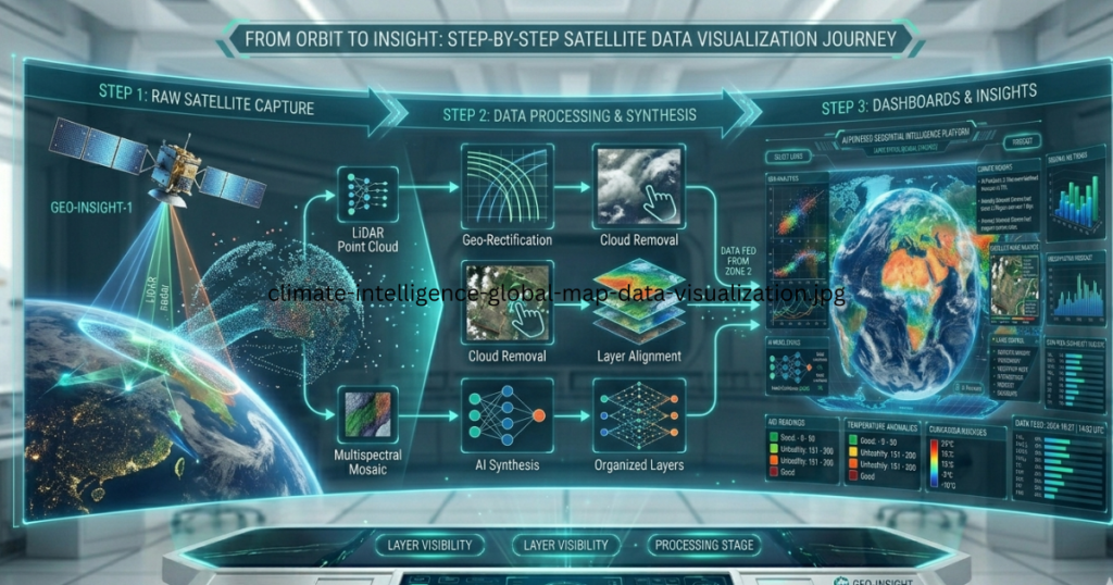 Climate Intelligence Satellite Data to AI Insights Visualization Climate Intelligence
