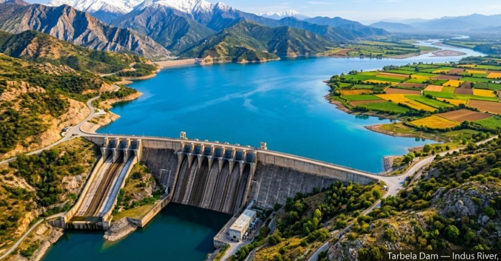Tarbela Dam on the Indus River — Pakistan's Largest Hydropower Plant Under the Indus Water Treaty Indus Water Treaty