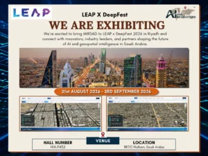 AI Geo Navigators, LEAP x DeepFest 2026, LEAP 2026 Riyadh, DeepFest 2026, geospatial AI, climate intelligence, GIS, remote sensing, Earth observation, hazard screening, Saudi Arabia, Startup Pavilion, Booth H1A.P452